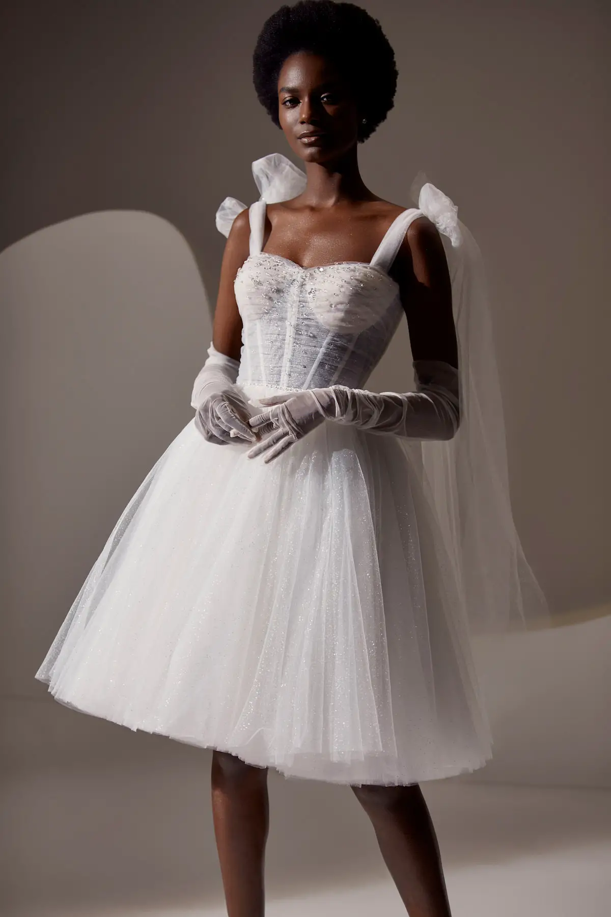 Midi Wedding Dresses by Milla Nova - Kira white lace