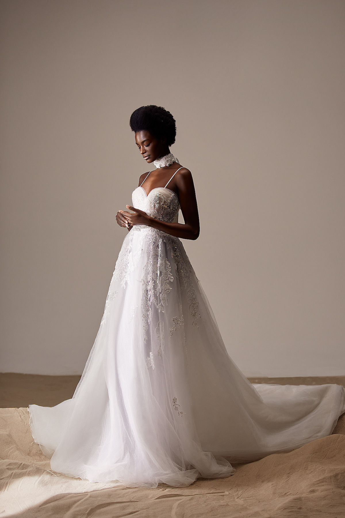 Princess ball gown Wedding Dress by Milla Nova - Milena white lace