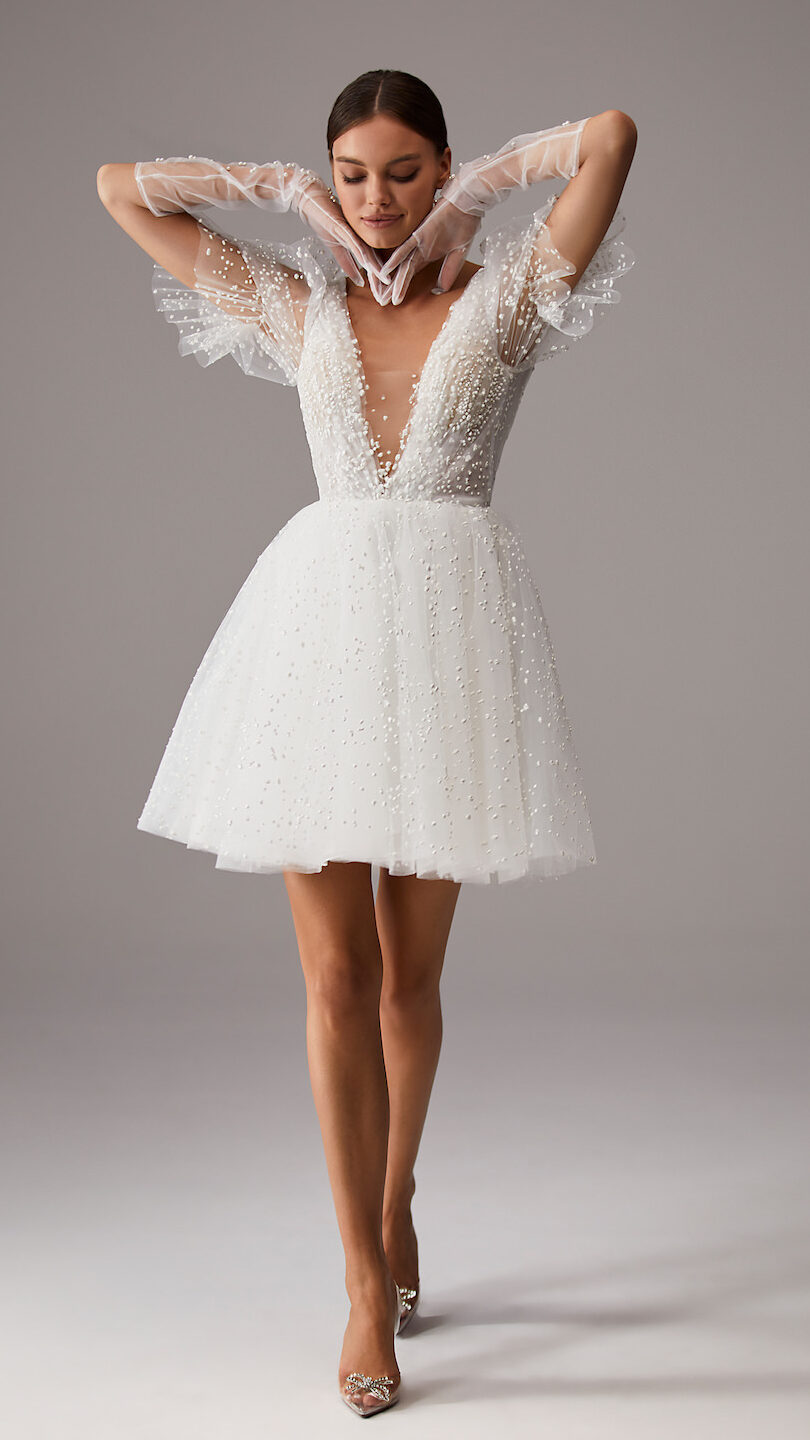 Short wedding dress Luv White Lace