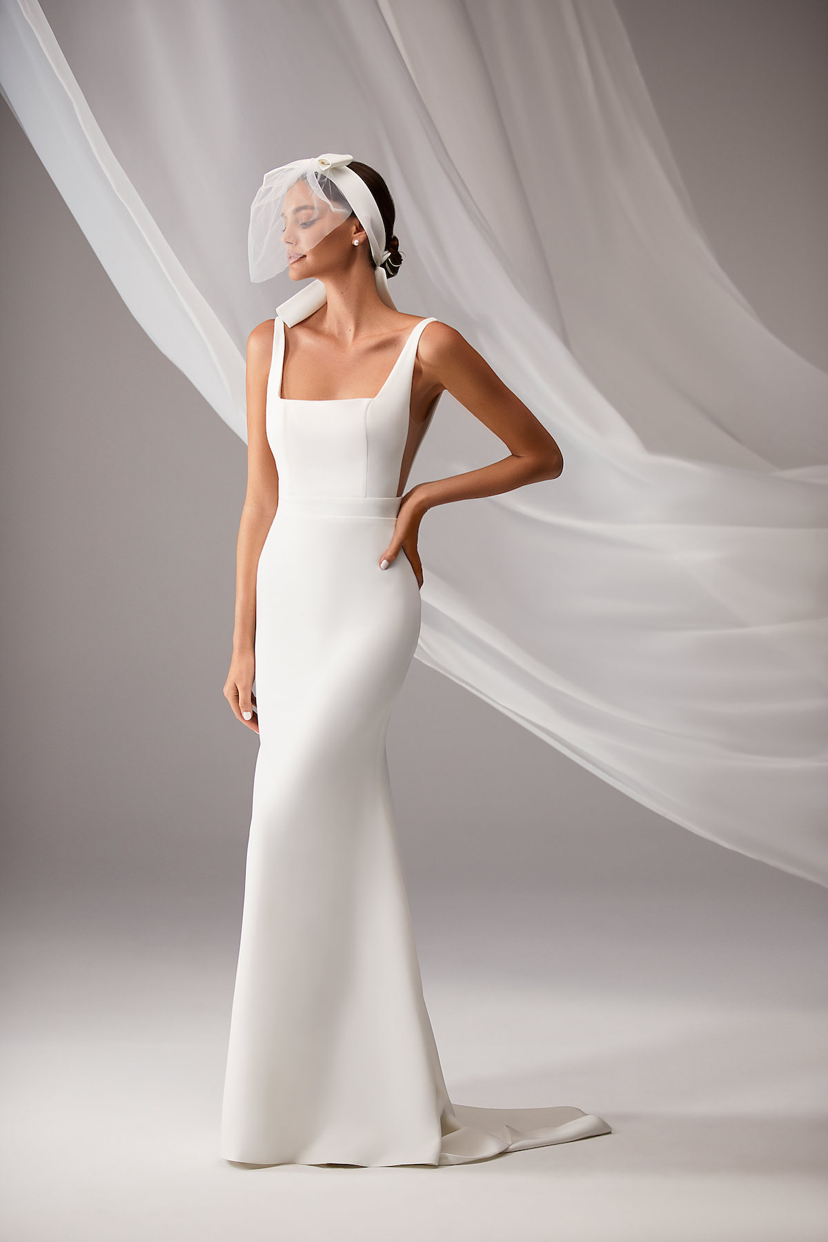 Simple Wedding Dress by Milla Nova - Levi White Lace