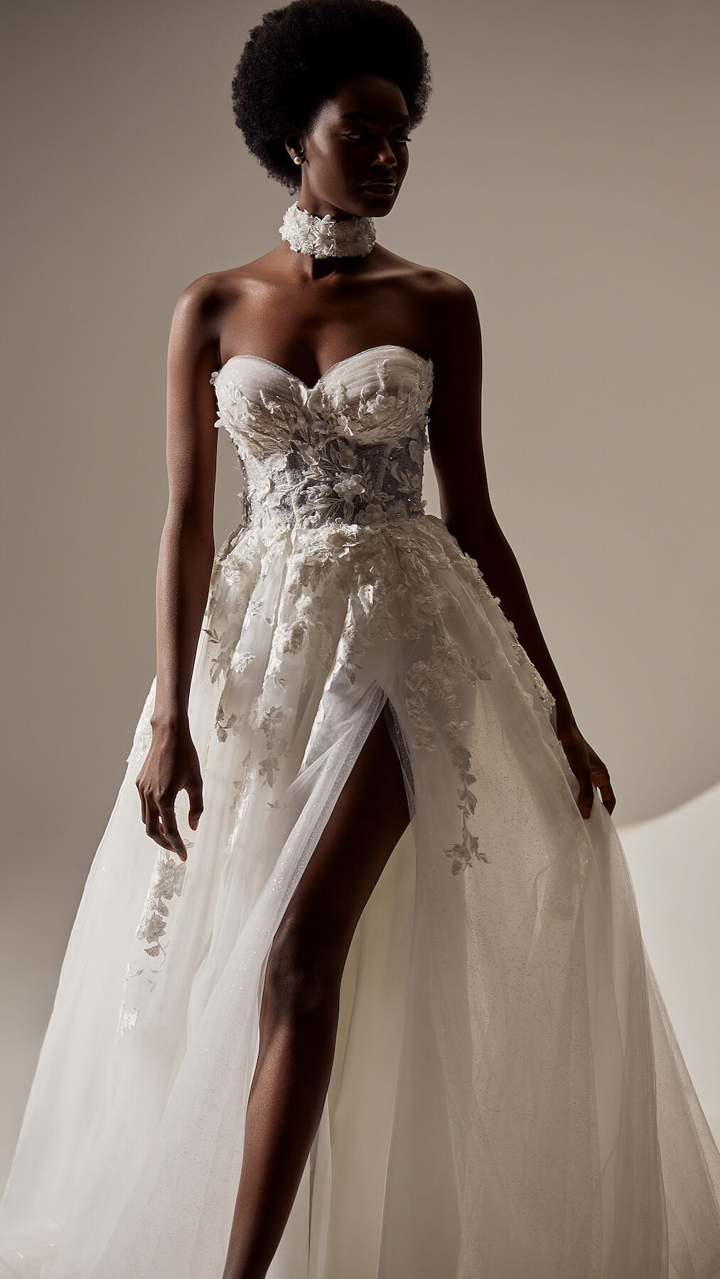Strapless Wedding Dresses by Milla Nova - Vlada white lace day