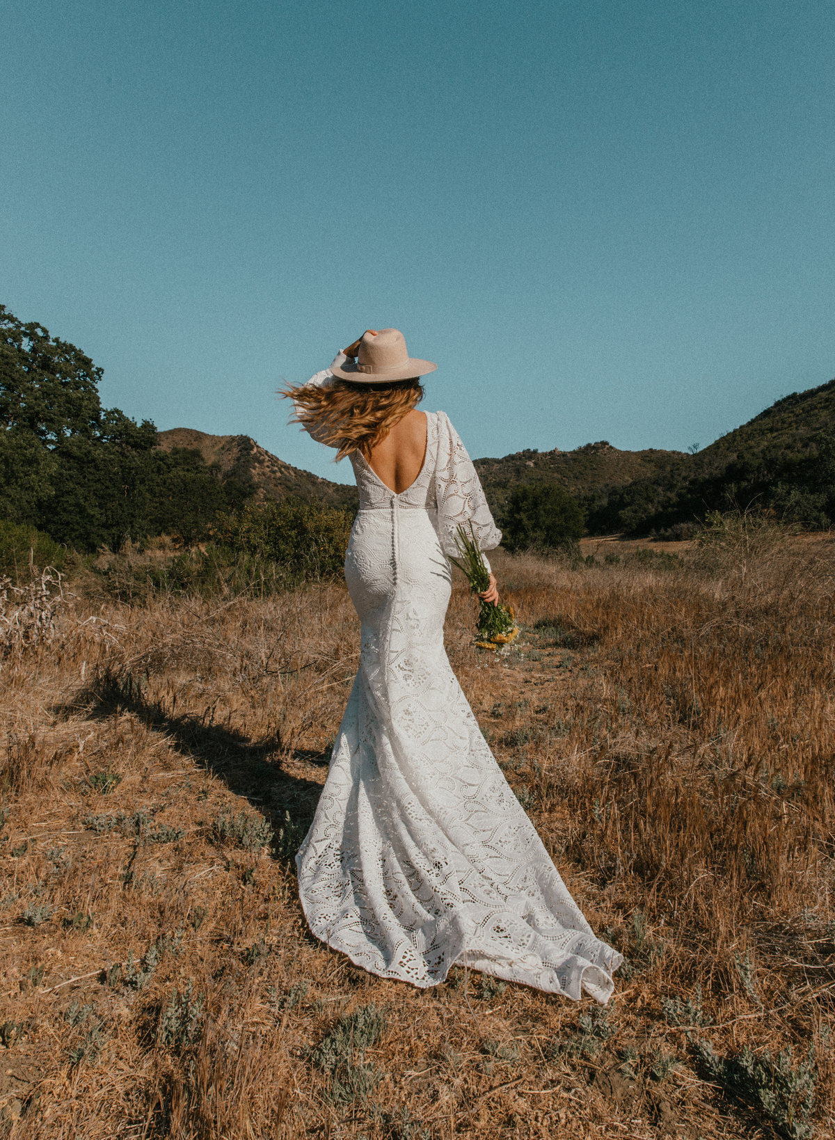 ong Sleeves Bohemian Wedding Dress by All Who Wander - Aston