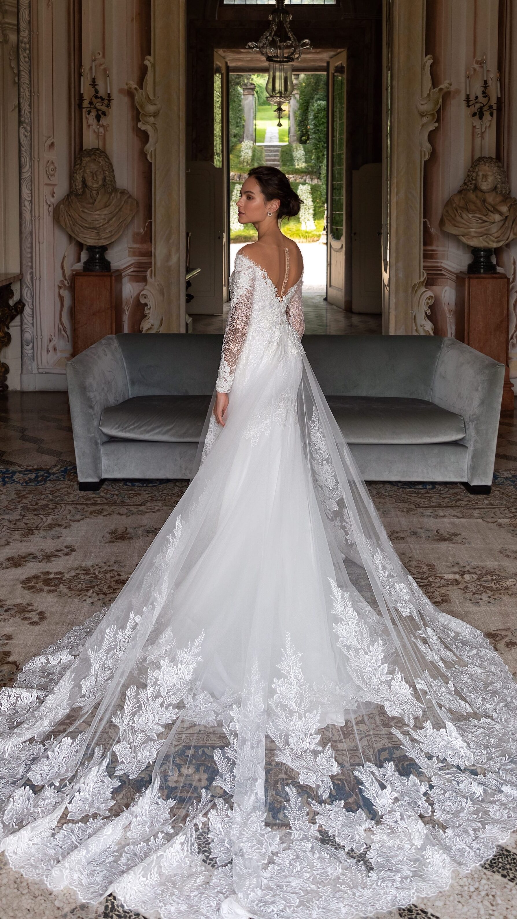 2023 Wedding Dress Trends - Off the shoulder Neckline - Pollardi - Albertina