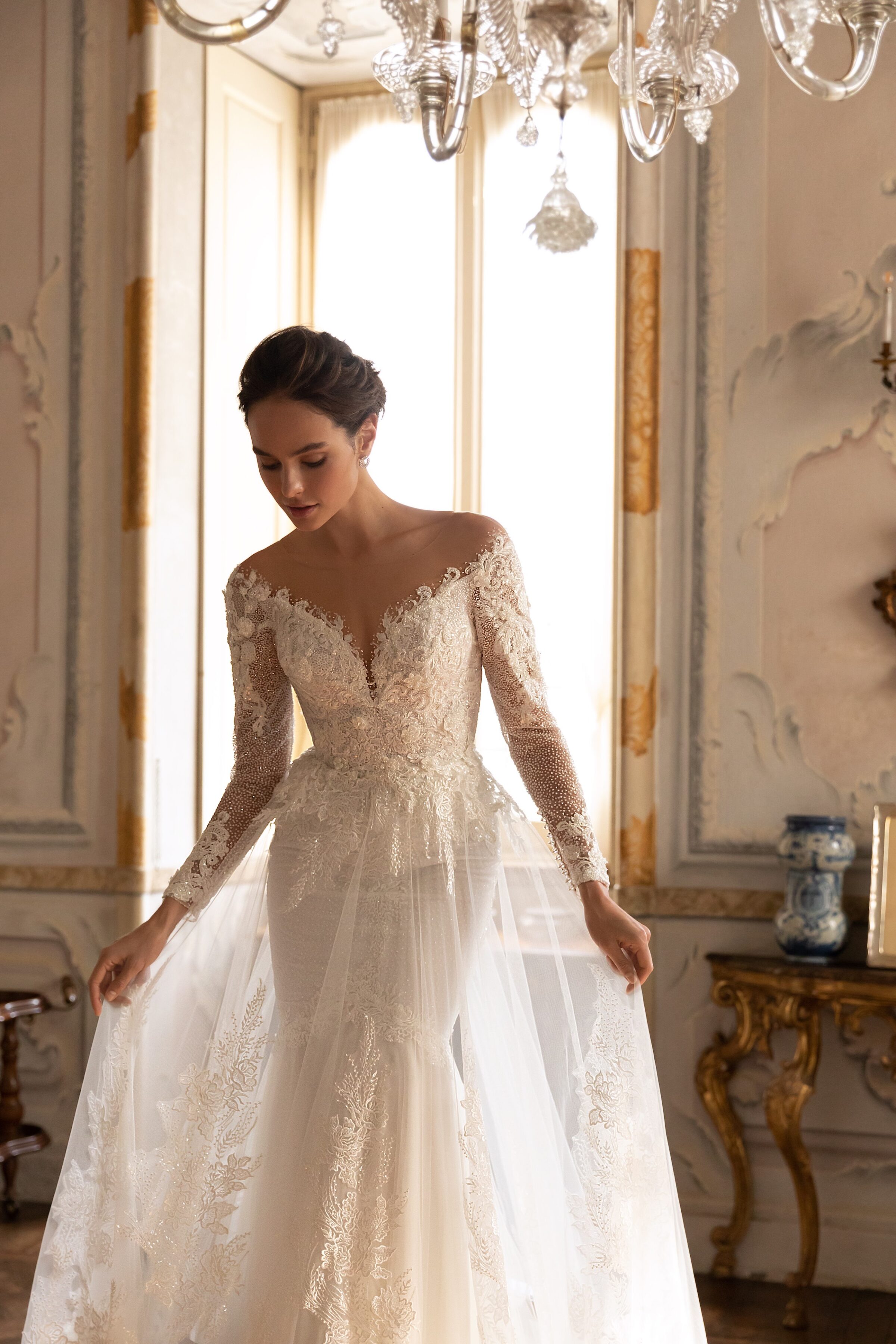 Lace long sleeves wedding dress - Pollardi 2023 - Albertina