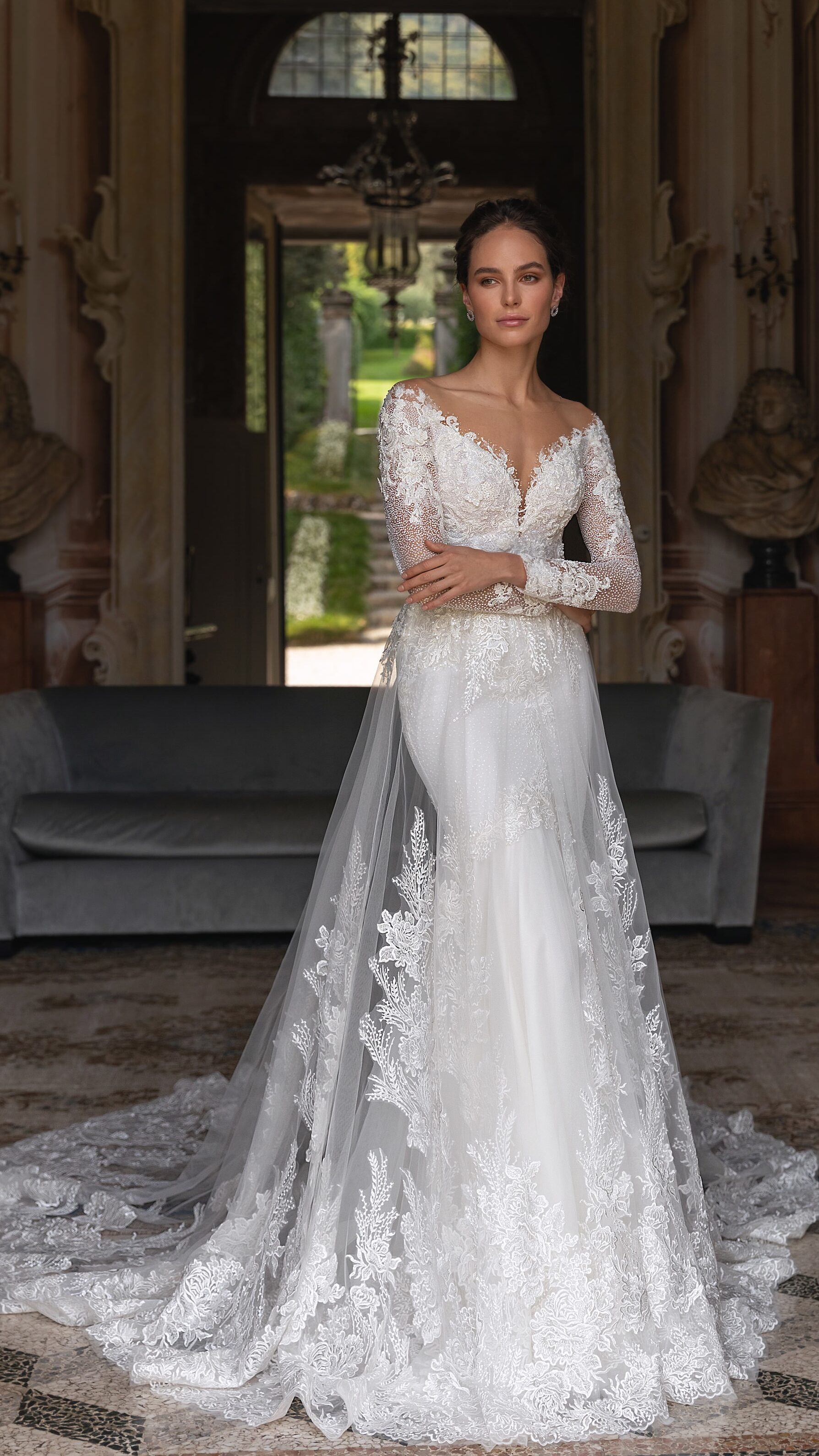 Lace long sleeves wedding dress - Pollardi 2023 - Albertina