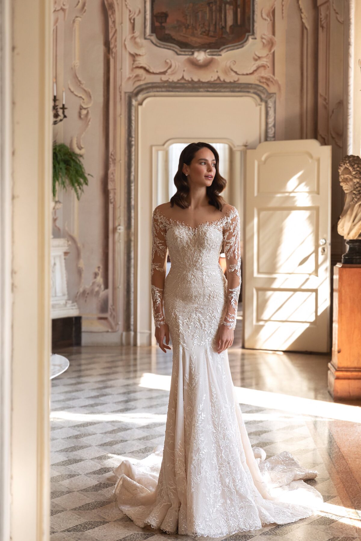 Lace long sleeves wedding dress - Pollardi 2023 - Nereza