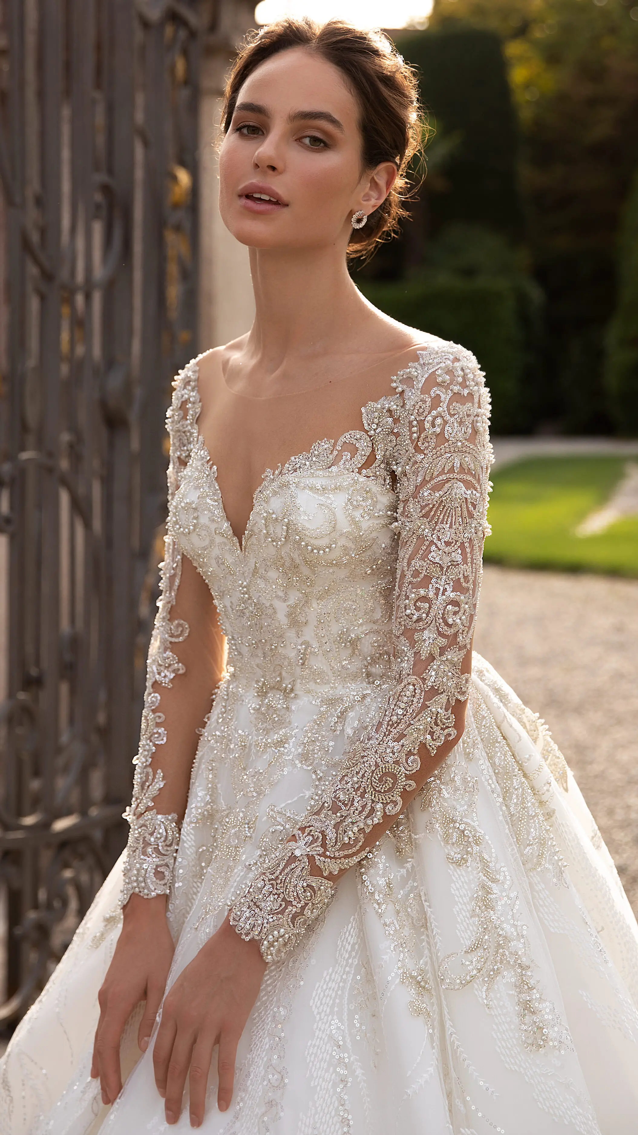 Princess Long Sleeves wedding dress - Pollardi 2023 - Luxury