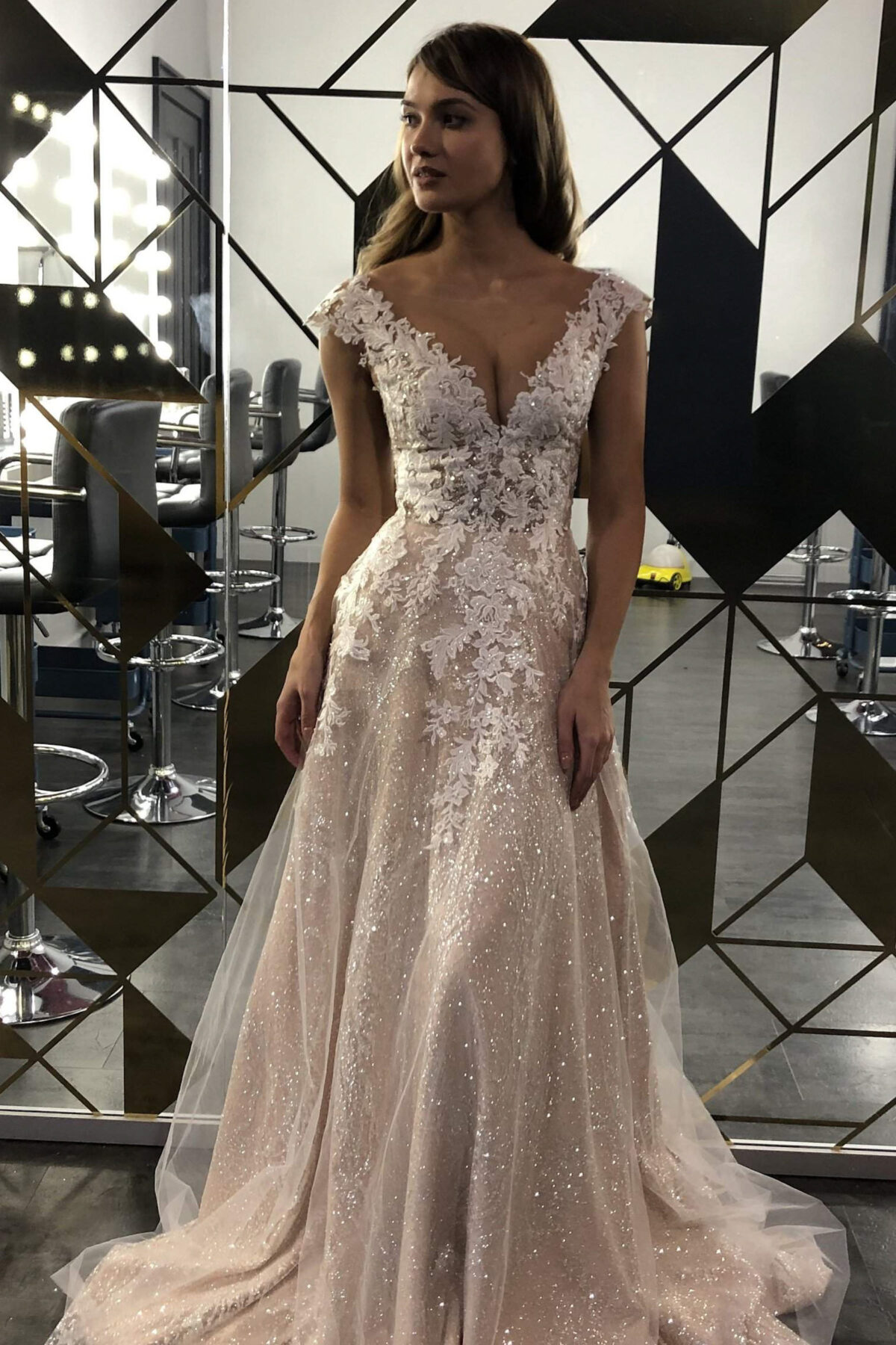 Floral Lace Wedding Dress Enn by Olivia Bottega