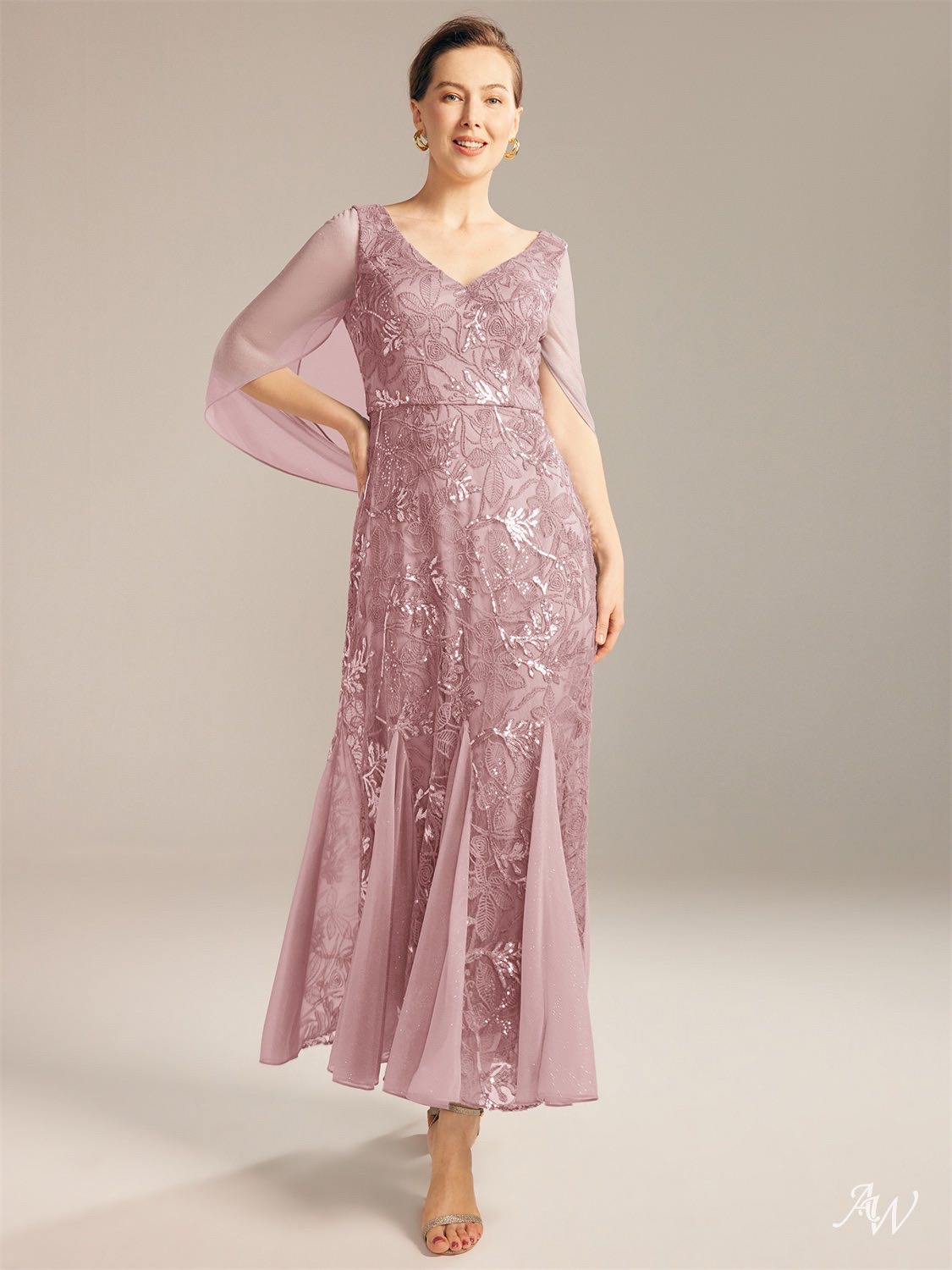 Sparkly Mother of The Bride Dress - AW Bridal 