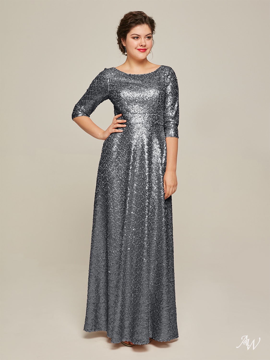 Sparkly Mother of The Bride Dress - AW Bridal1