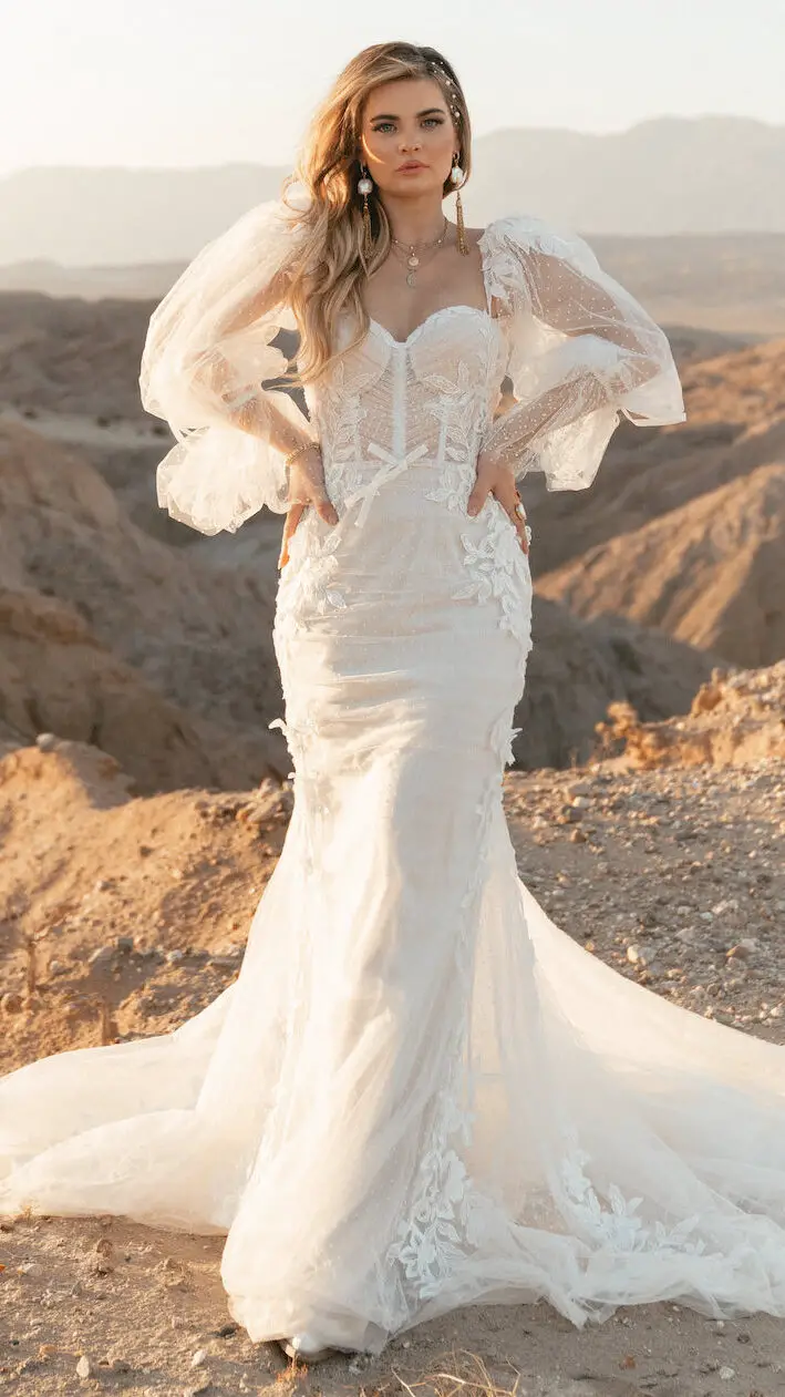 All Who Wander Wedding Dresses - Estele gown boho