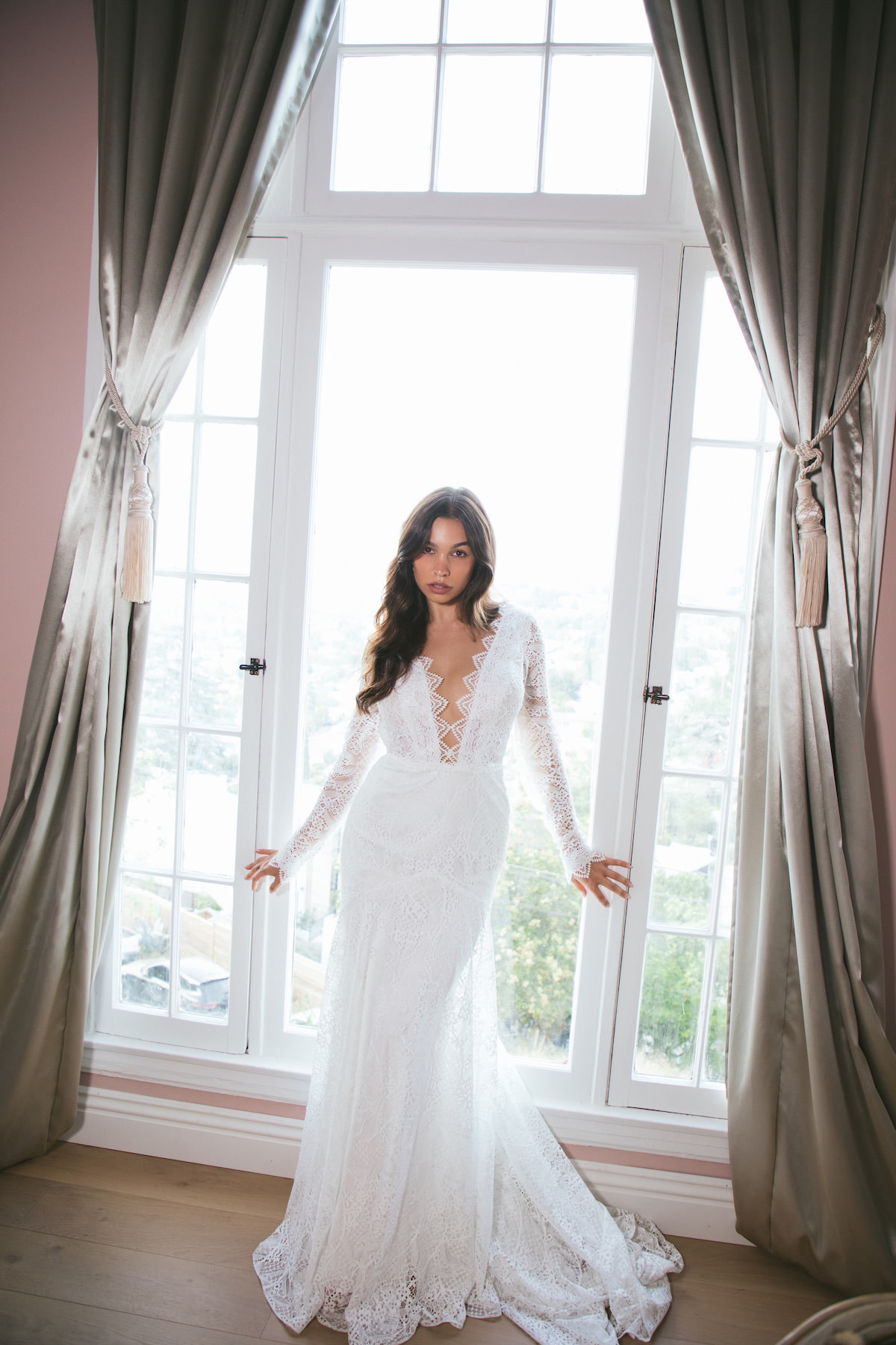 All Who Wander Wedding Dresses - Nash gown long sleeves