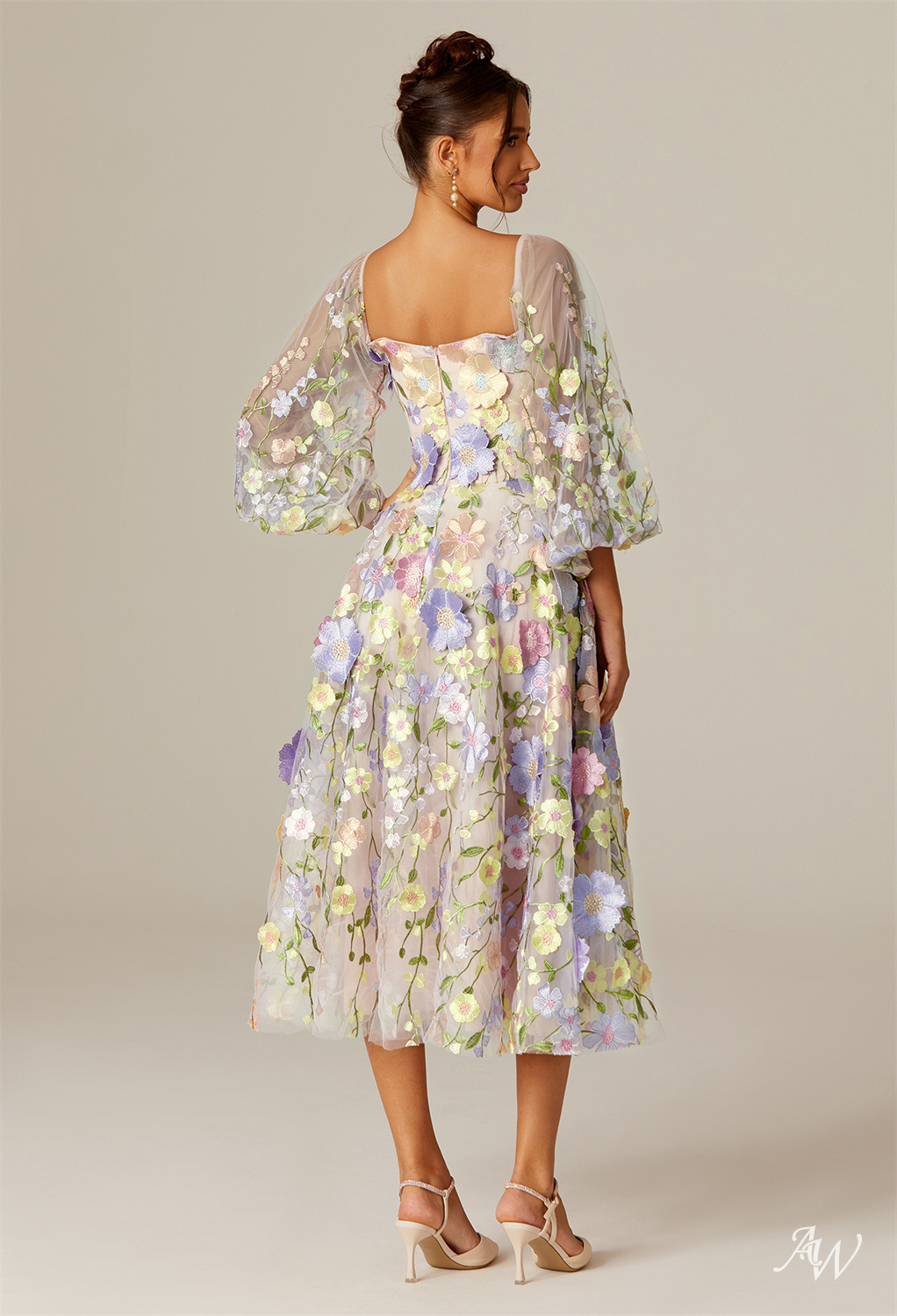 Floral dress by AW Bridal